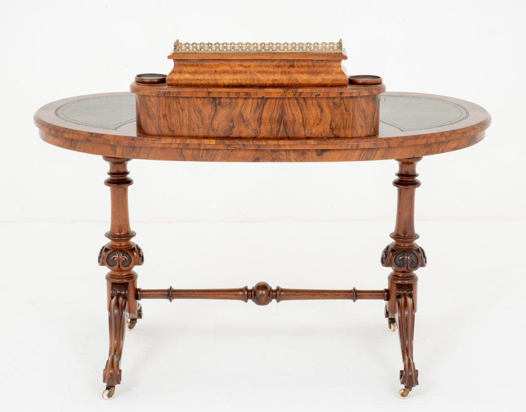 Pretty Victorian Walnut Shaped Writing Table