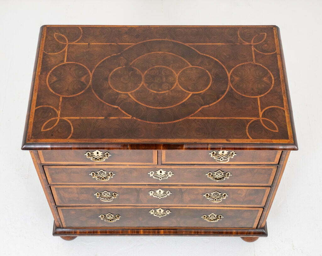 Stunning 17th Century Oyster Laburnum Chest of Drawers