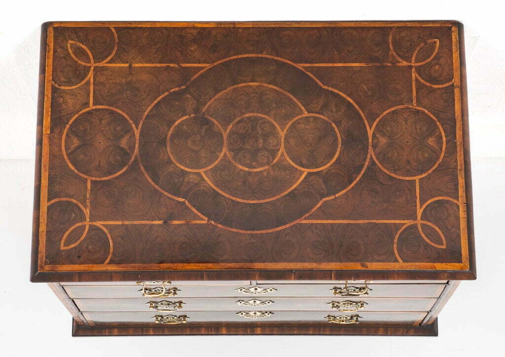 Stunning 17th Century Oyster Laburnum Chest of Drawers