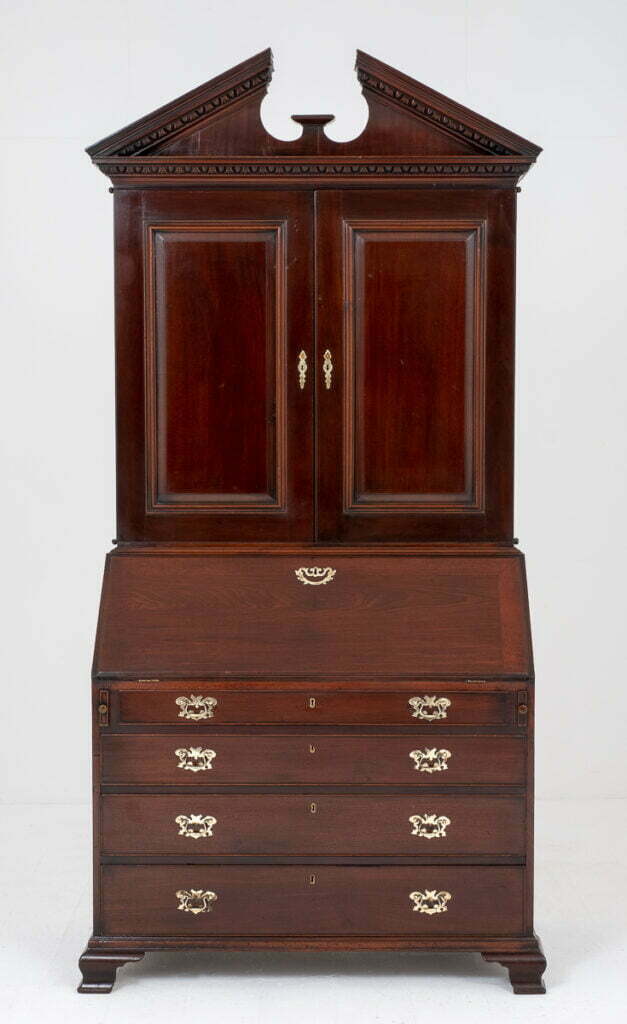 George II Mahogany Bureau Bookcase