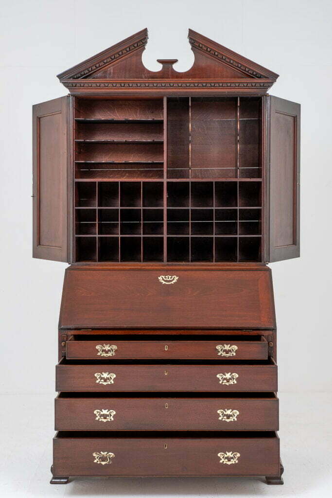 George II Mahogany Bureau Bookcase