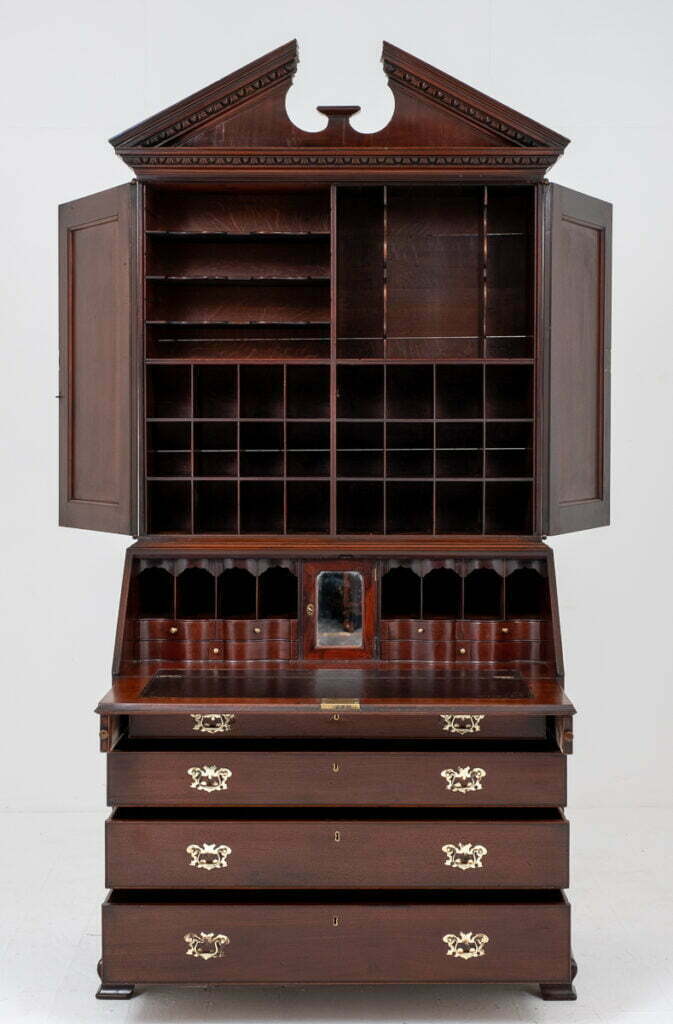 George II Mahogany Bureau Bookcase