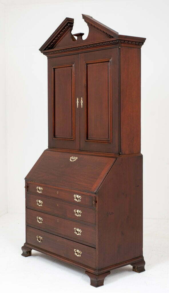 George II Mahogany Bureau Bookcase