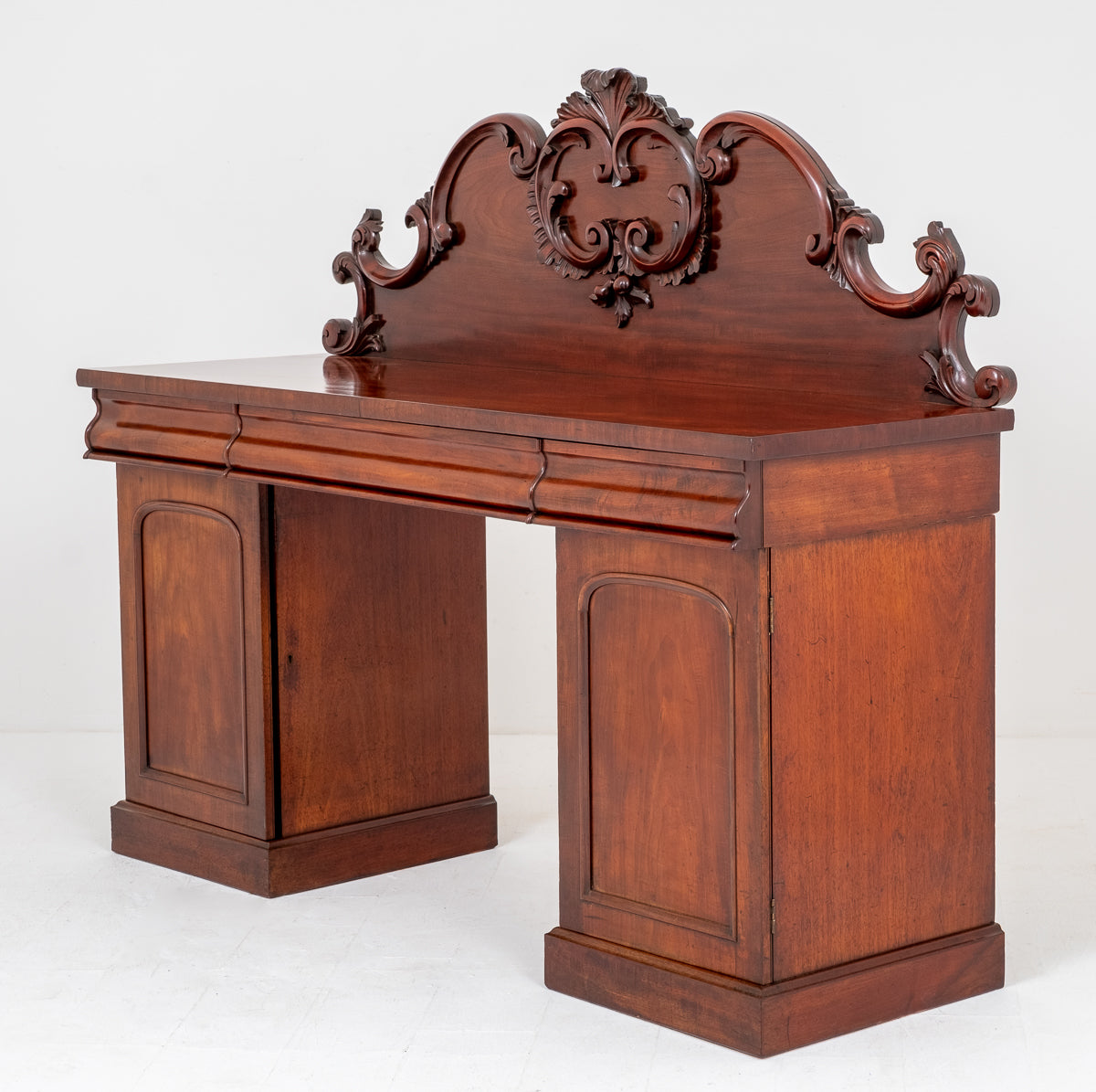 Victorian Mahogany Pedestal Sideboard