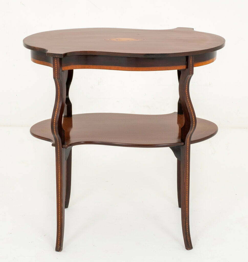 Sheraton Revival Mahogany Shaped Occasional Table