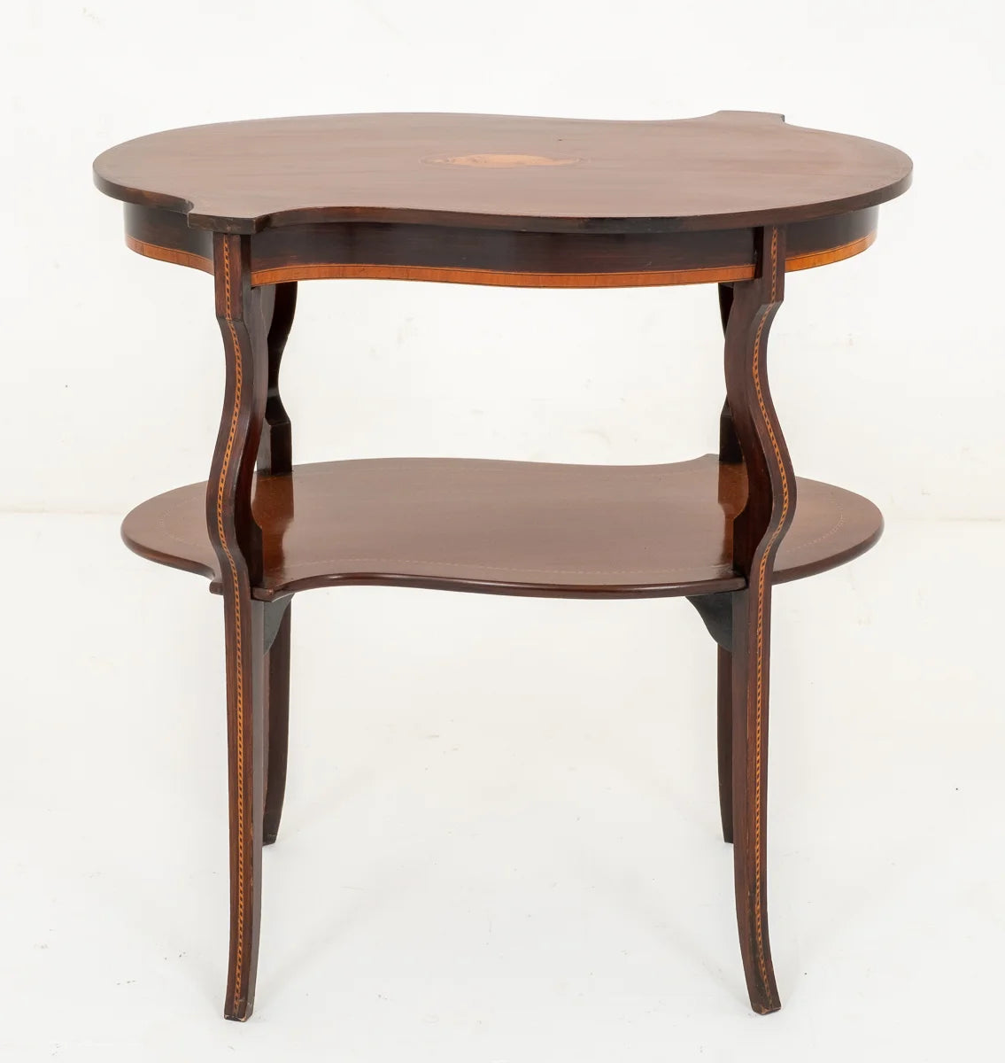 Sheraton Revival Mahogany Shaped Occasional Table