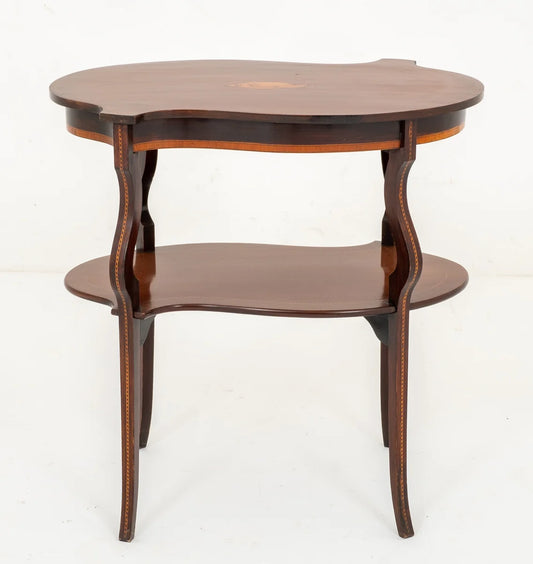 Sheraton Revival Mahogany Shaped Occasional Table