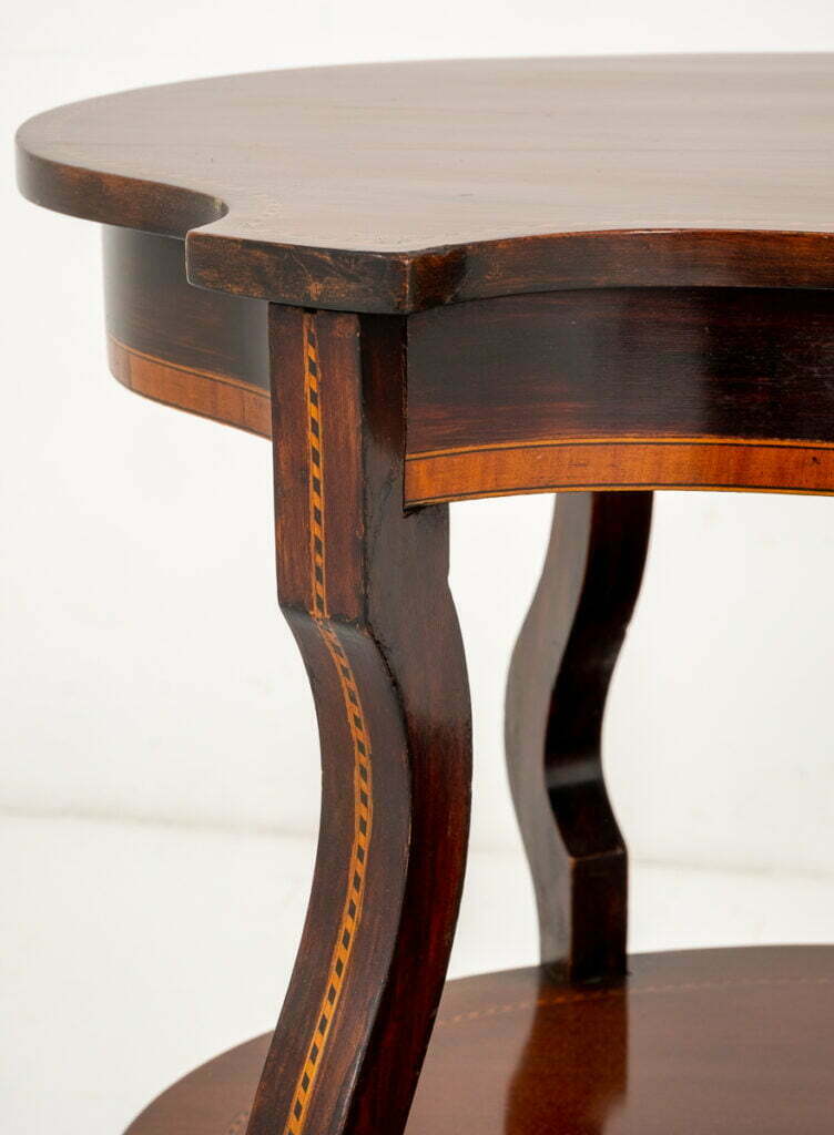 Sheraton Revival Mahogany Shaped Occasional Table