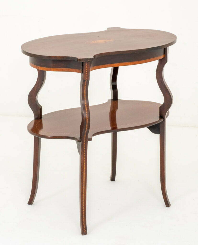 Sheraton Revival Mahogany Shaped Occasional Table
