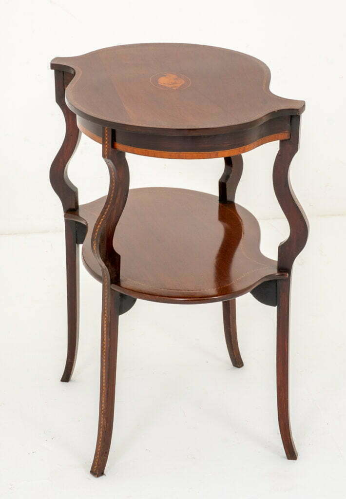 Sheraton Revival Mahogany Shaped Occasional Table