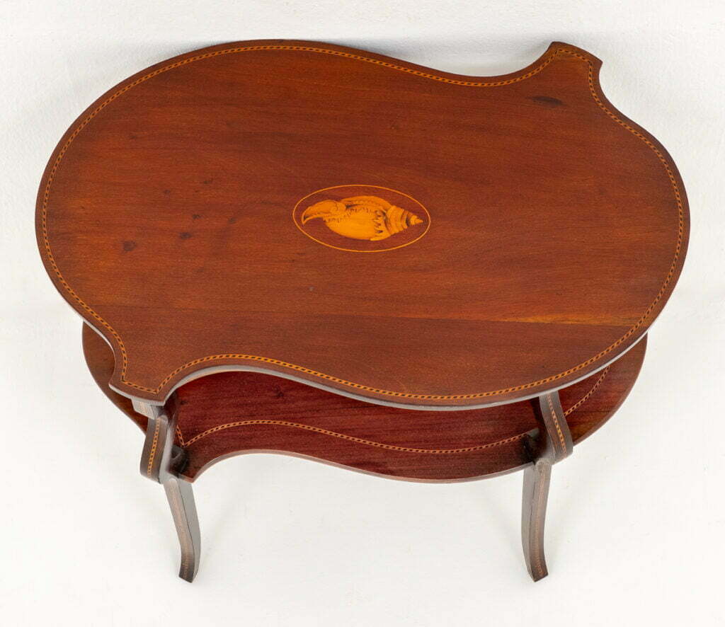 Sheraton Revival Mahogany Shaped Occasional Table