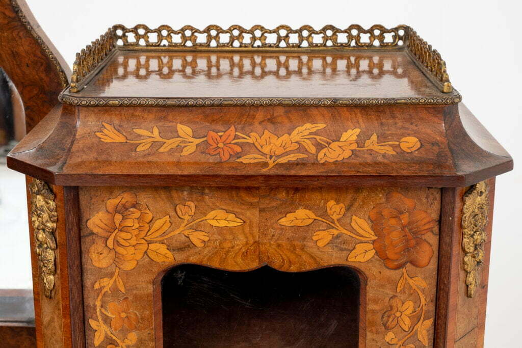 Wonderful French Walnut and Marquetry Bonheur de Jour