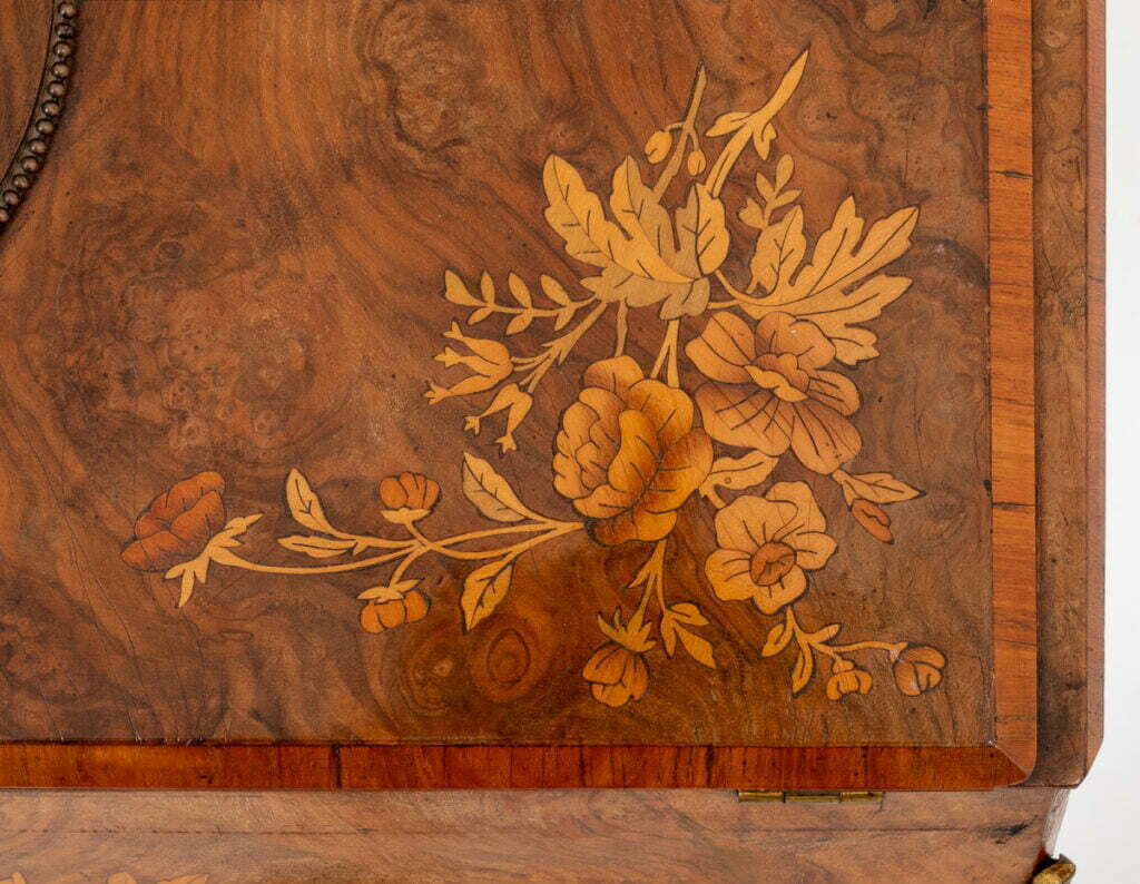 Wonderful French Walnut and Marquetry Bonheur de Jour