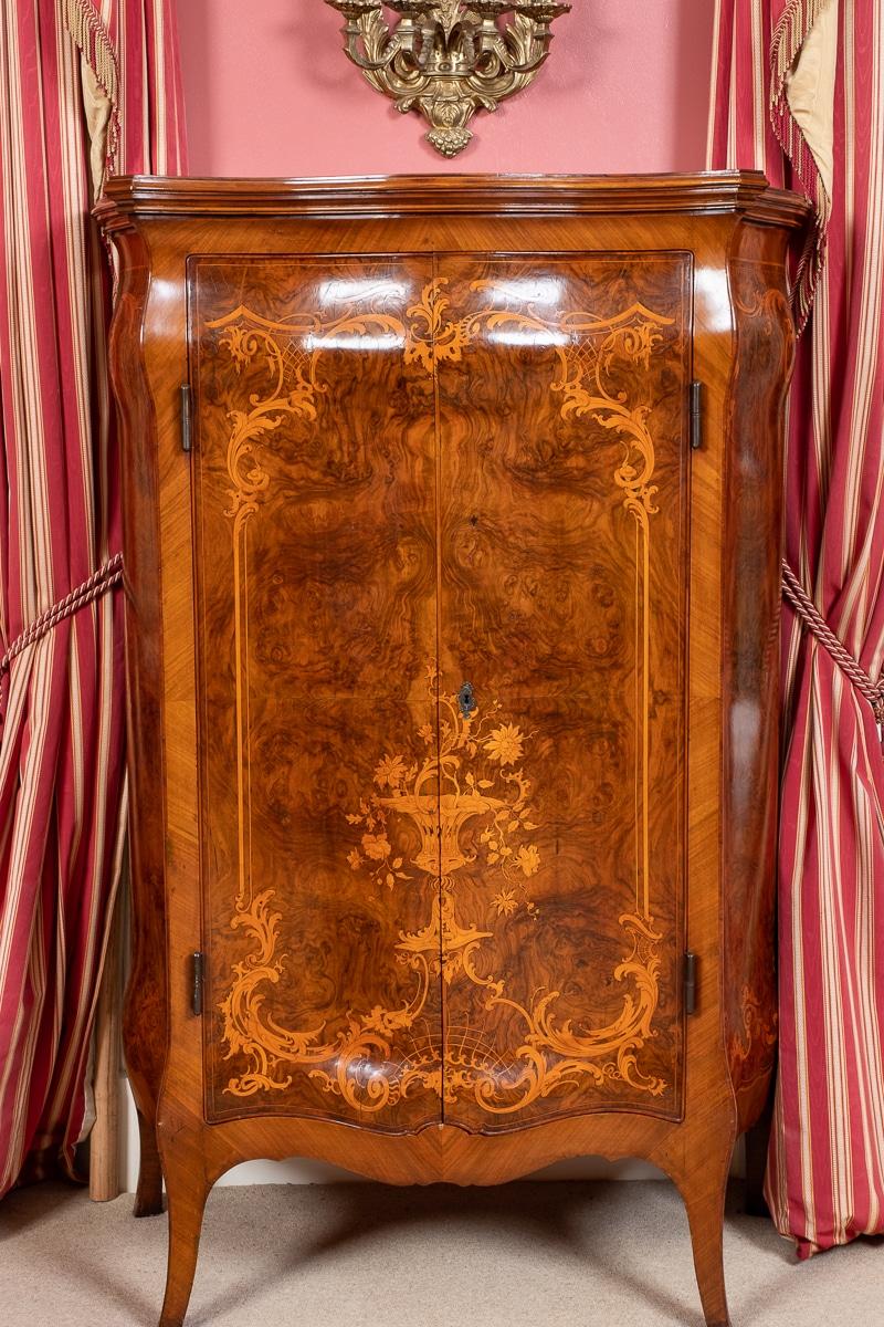 Amazing 6 Piece French Burr Walnut and Marquetry Bedroom Suite