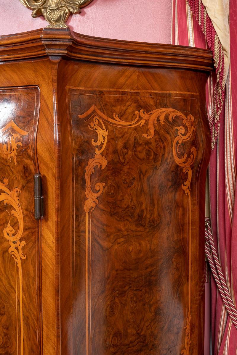 Amazing 6 Piece French Burr Walnut and Marquetry Bedroom Suite