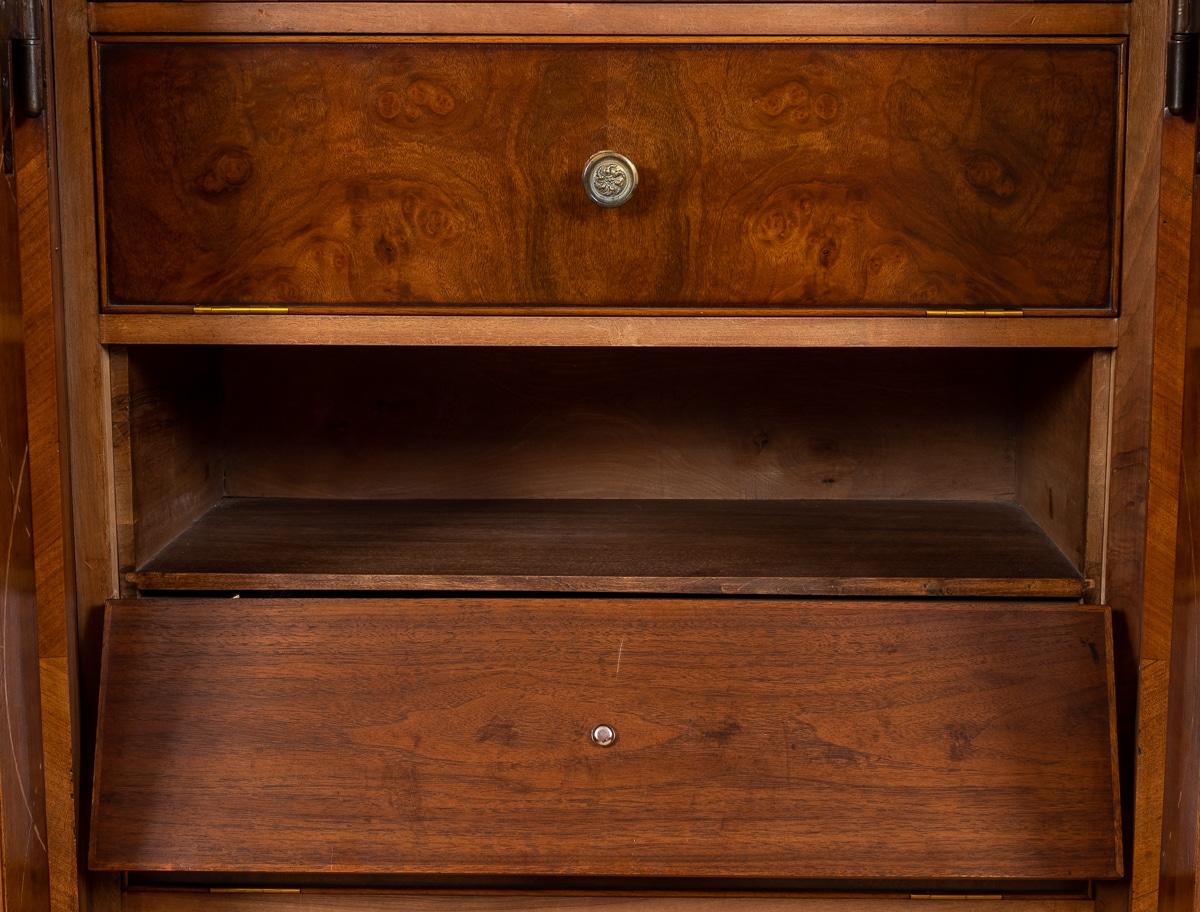 Amazing 6 Piece French Burr Walnut and Marquetry Bedroom Suite