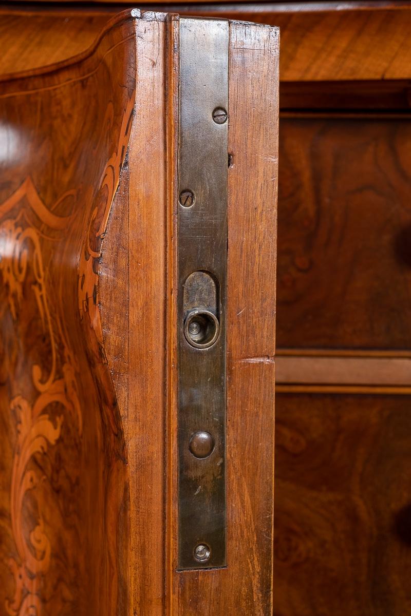 Amazing 6 Piece French Burr Walnut and Marquetry Bedroom Suite