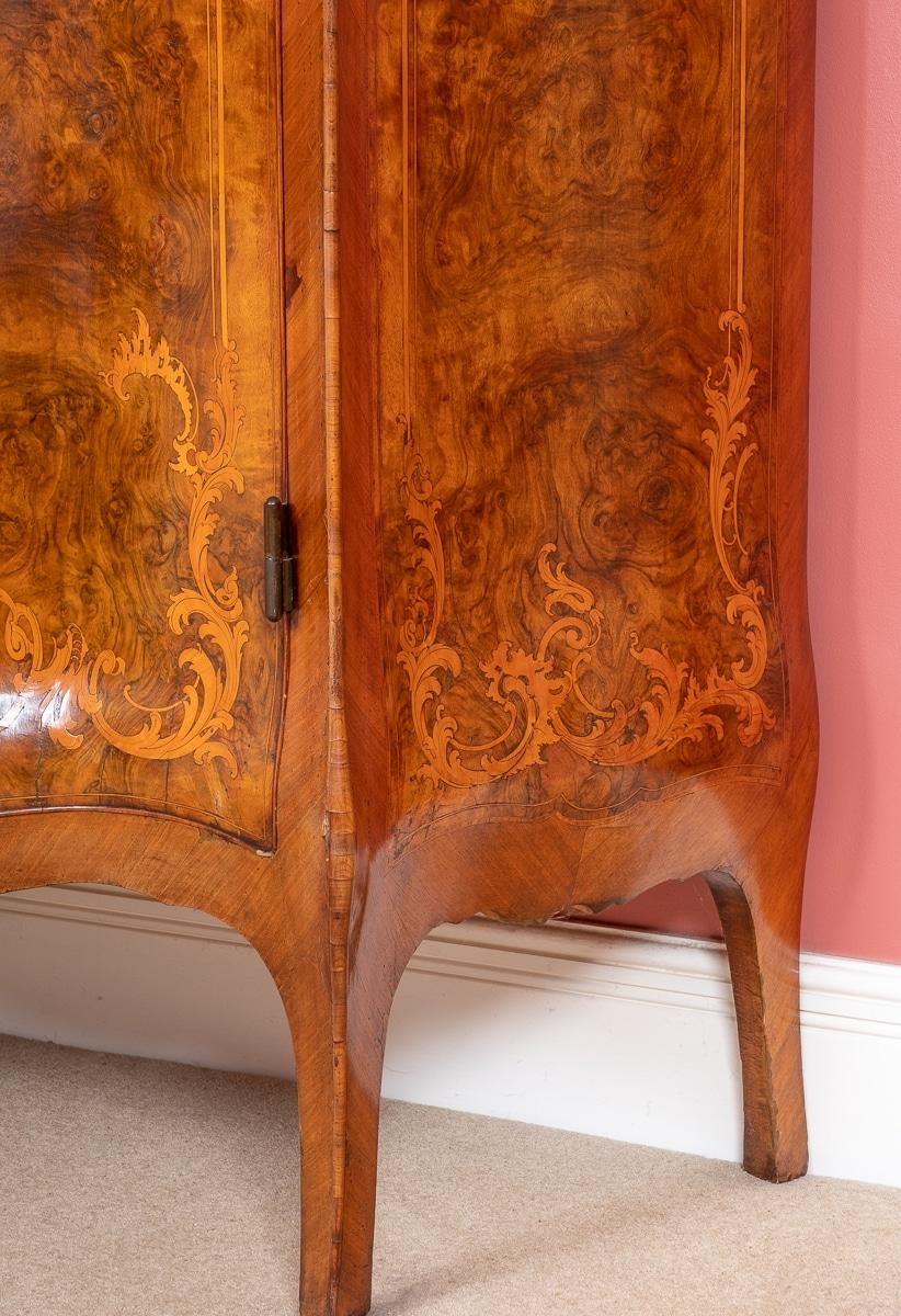 Amazing 6 Piece French Burr Walnut and Marquetry Bedroom Suite