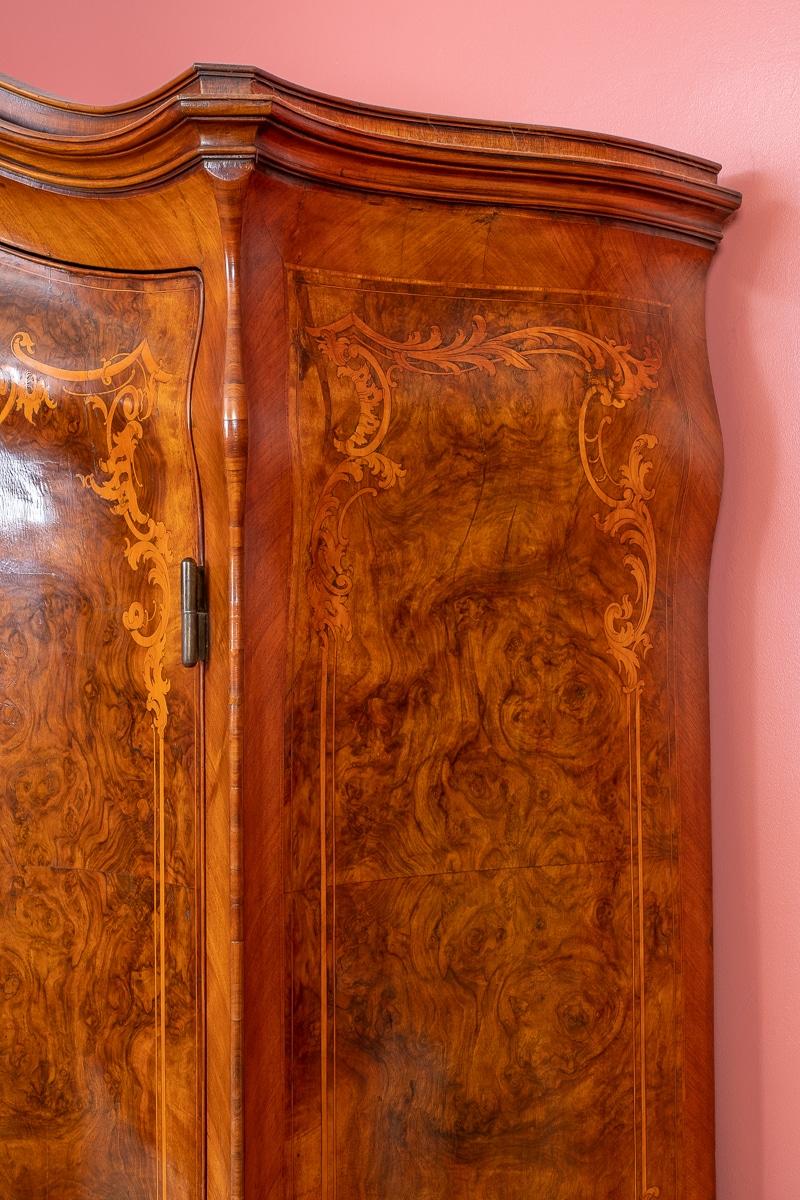 Amazing 6 Piece French Burr Walnut and Marquetry Bedroom Suite