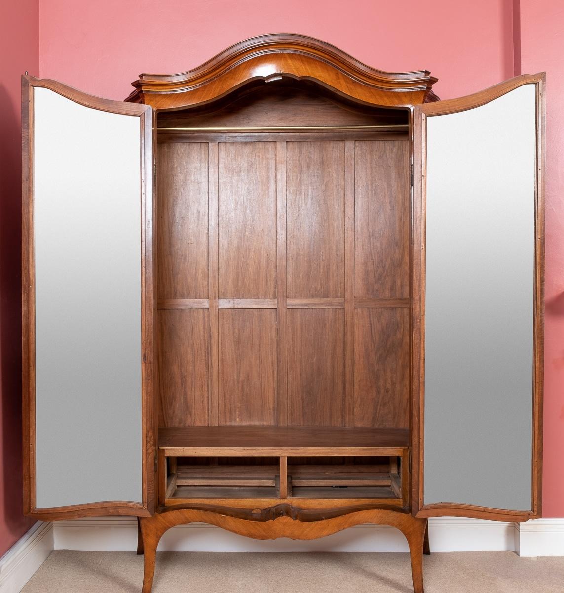 Amazing 6 Piece French Burr Walnut and Marquetry Bedroom Suite