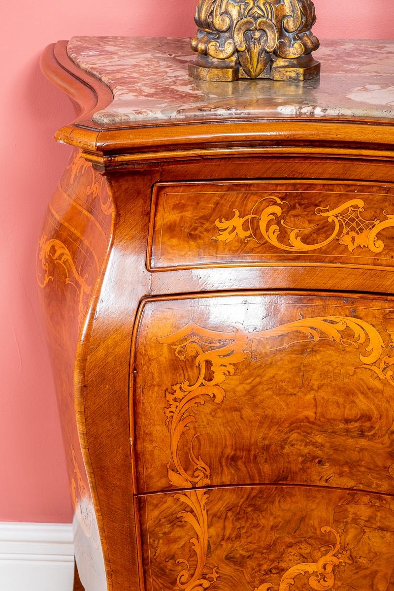 Amazing 6 Piece French Burr Walnut and Marquetry Bedroom Suite