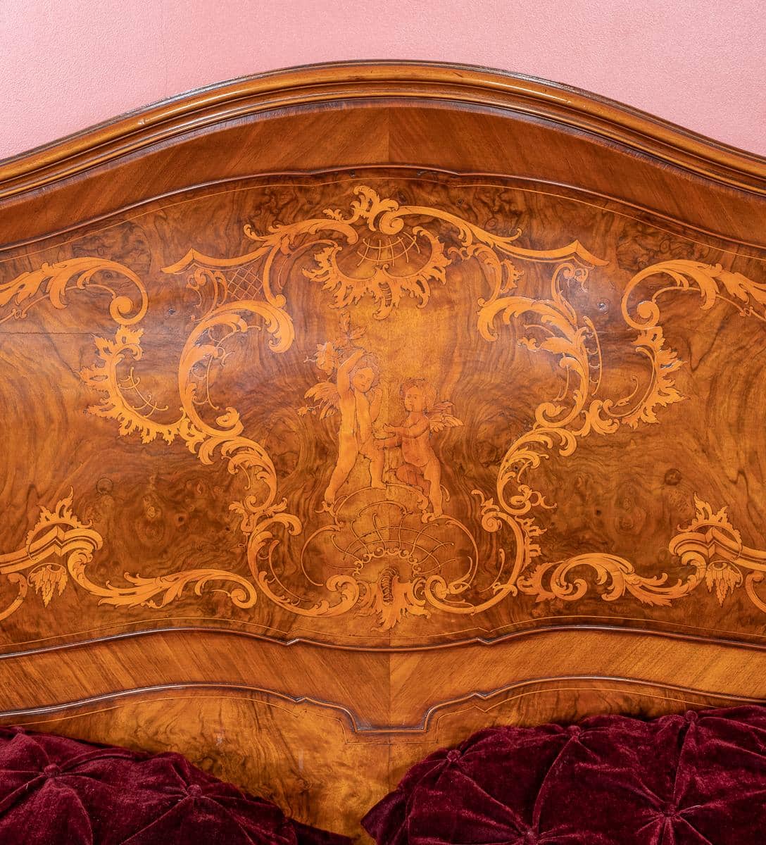Amazing 6 Piece French Burr Walnut and Marquetry Bedroom Suite
