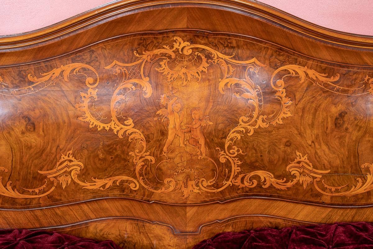 Amazing 6 Piece French Burr Walnut and Marquetry Bedroom Suite