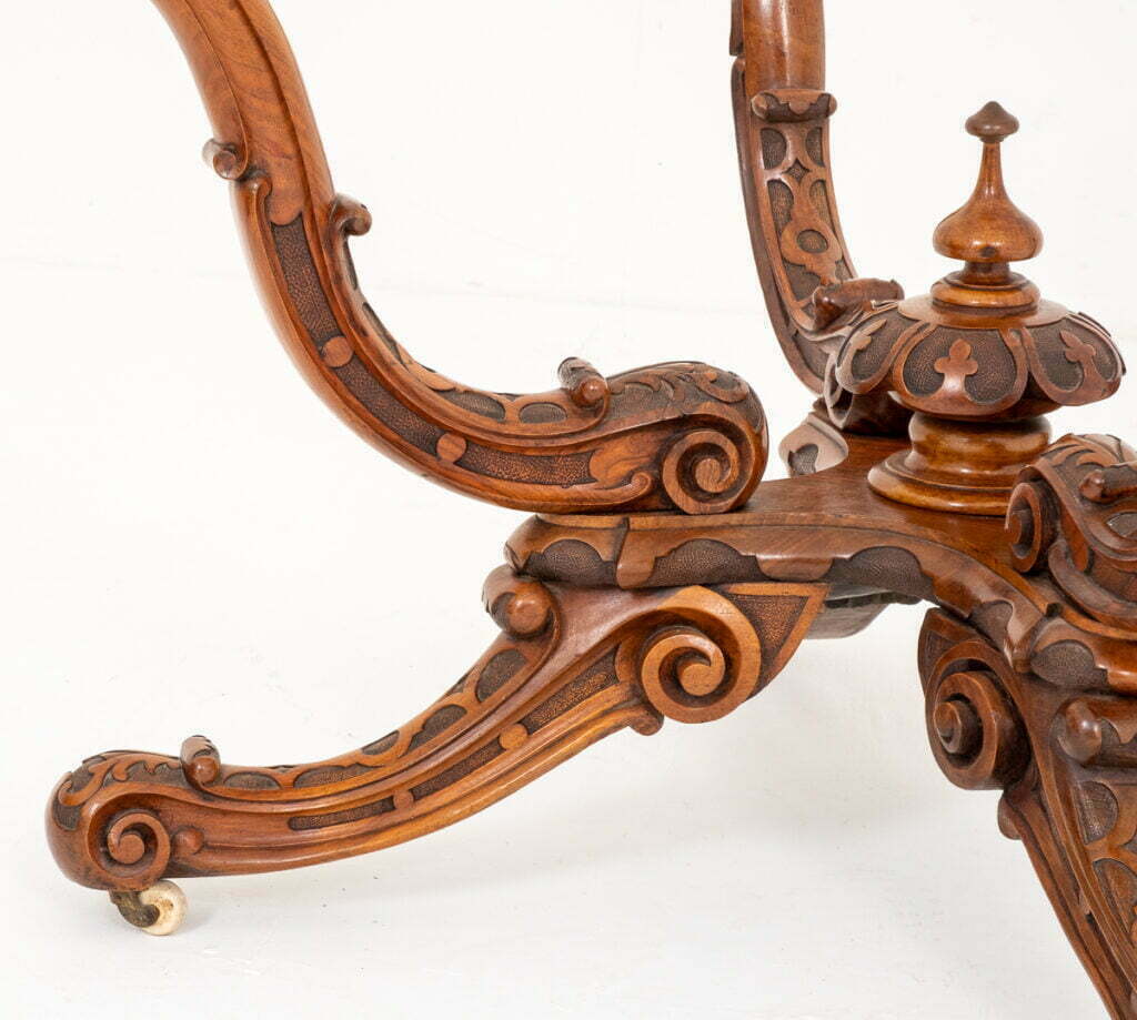 Exceptional Burr Walnut Irish Centre Table