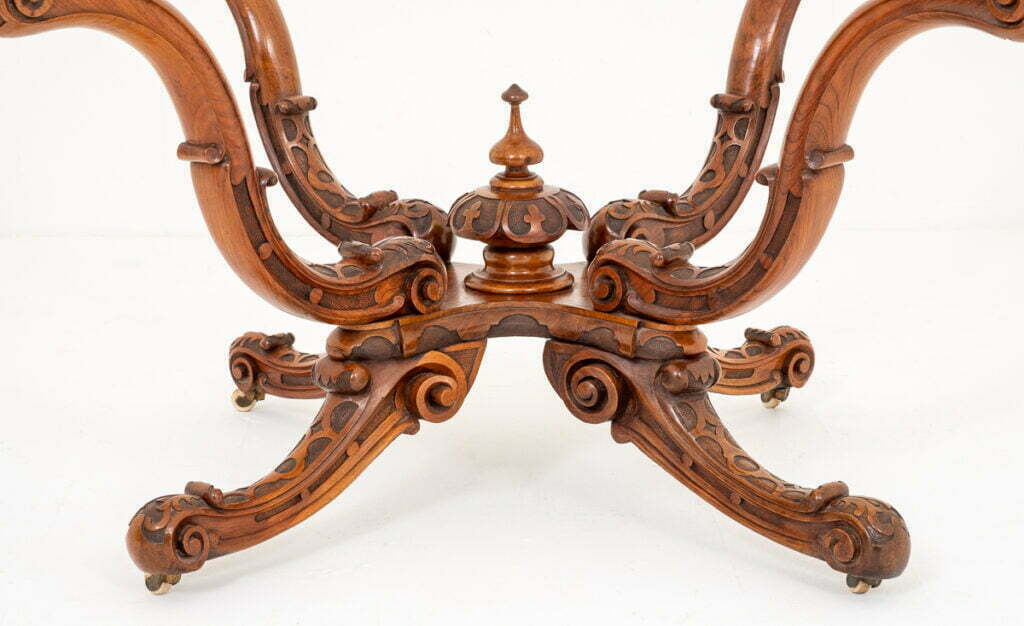 Exceptional Burr Walnut Irish Centre Table