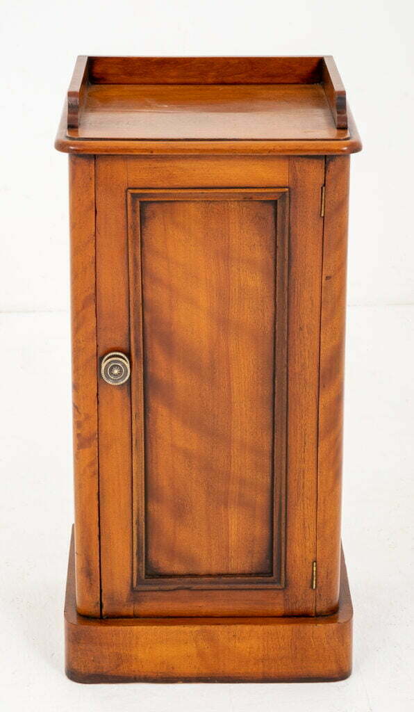 Victorian Satin Birch Bedside Cabinet