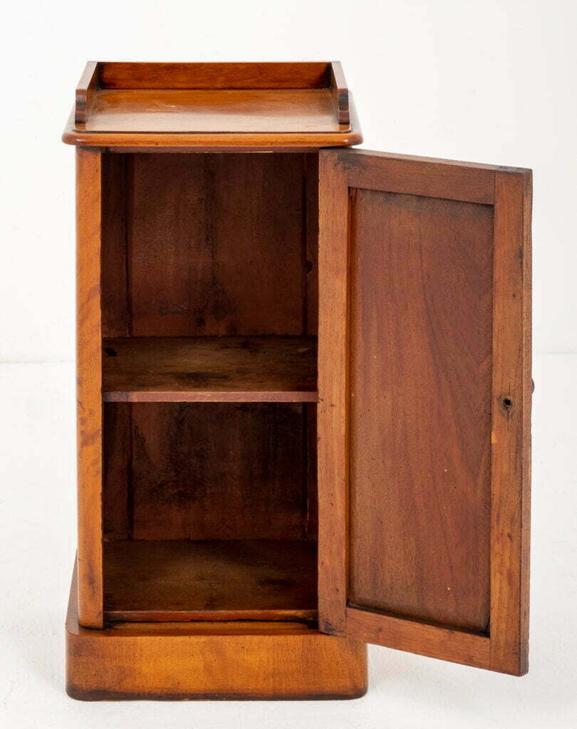 Victorian Satin Birch Bedside Cabinet