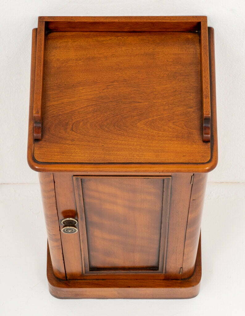 Victorian Satin Birch Bedside Cabinet