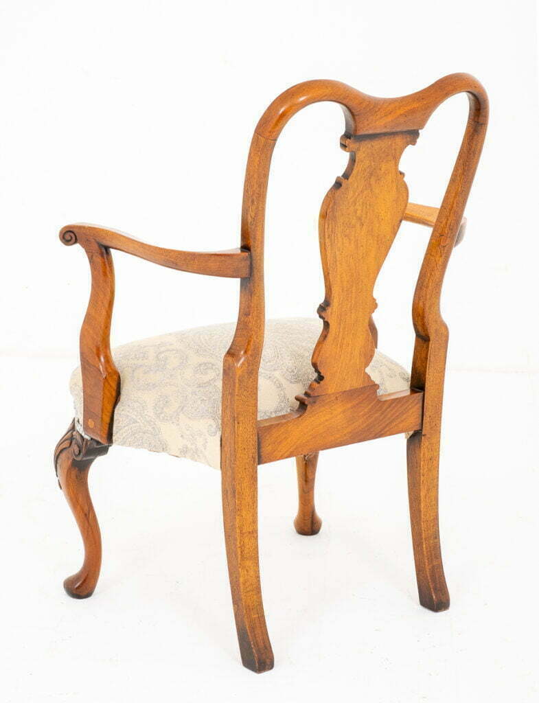 Walnut Queen Anne Style Childs Chair