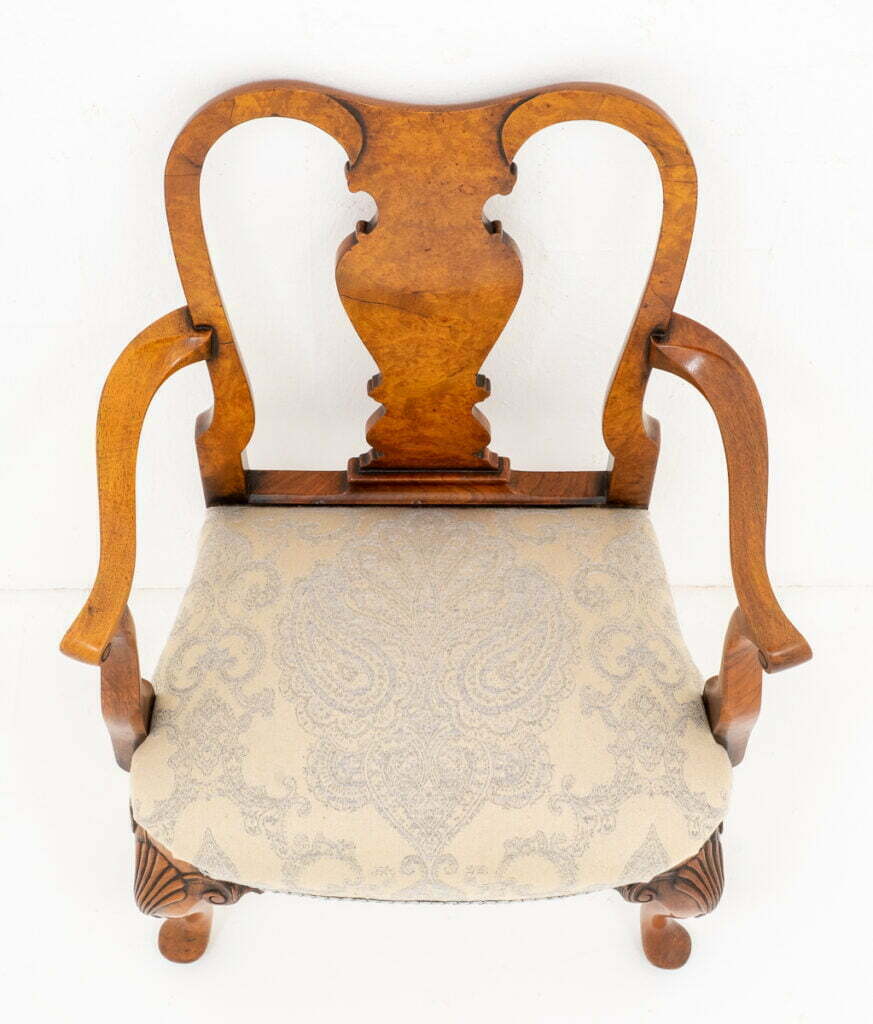 Walnut Queen Anne Style Childs Chair