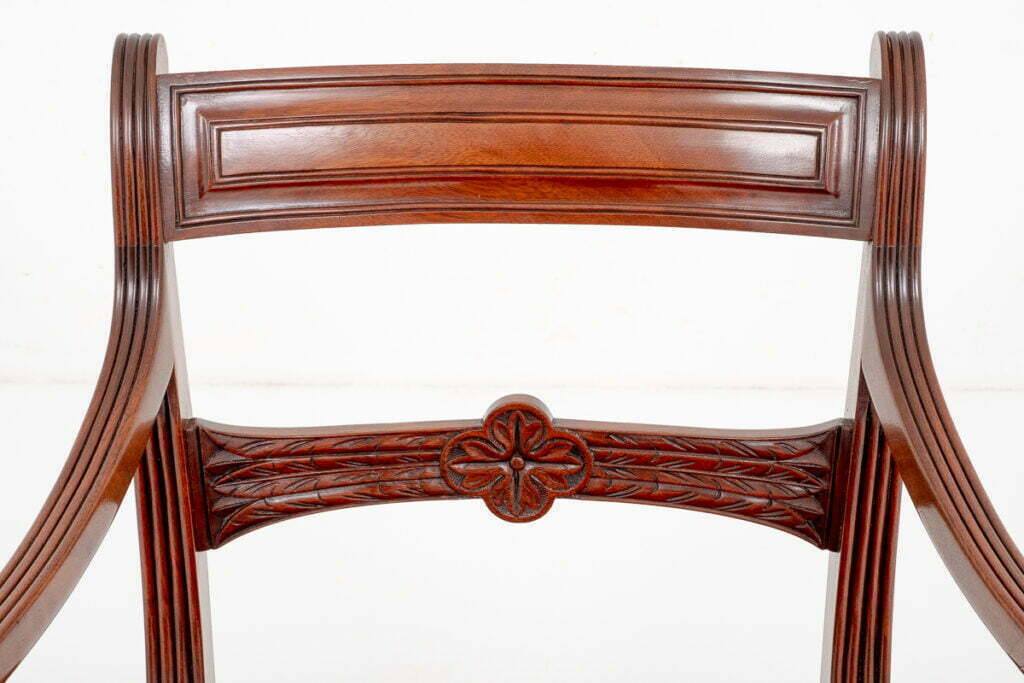 Good Set 8 Mahogany Regency Bar Back Dining Chairs