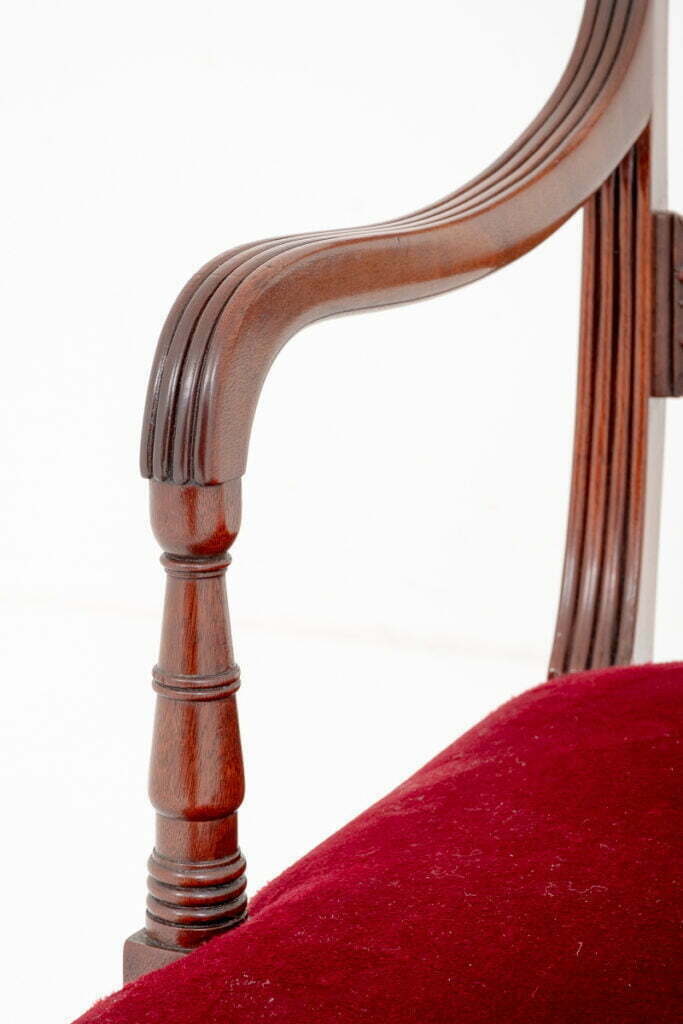Good Set 8 Mahogany Regency Bar Back Dining Chairs