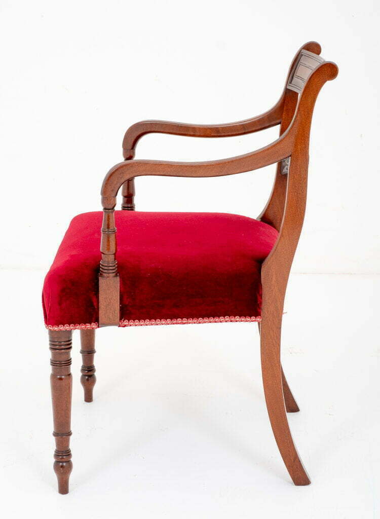 Good Set 8 Mahogany Regency Bar Back Dining Chairs