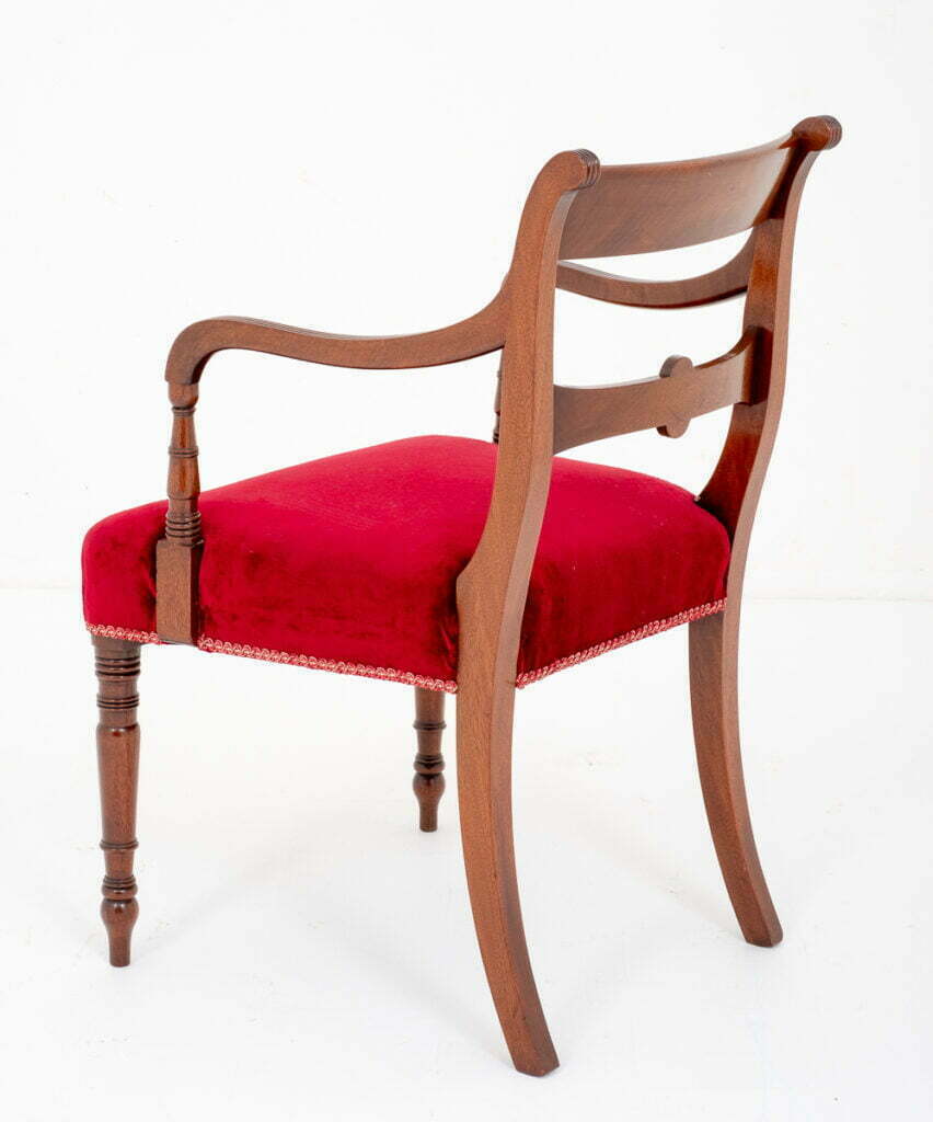 Good Set 8 Mahogany Regency Bar Back Dining Chairs