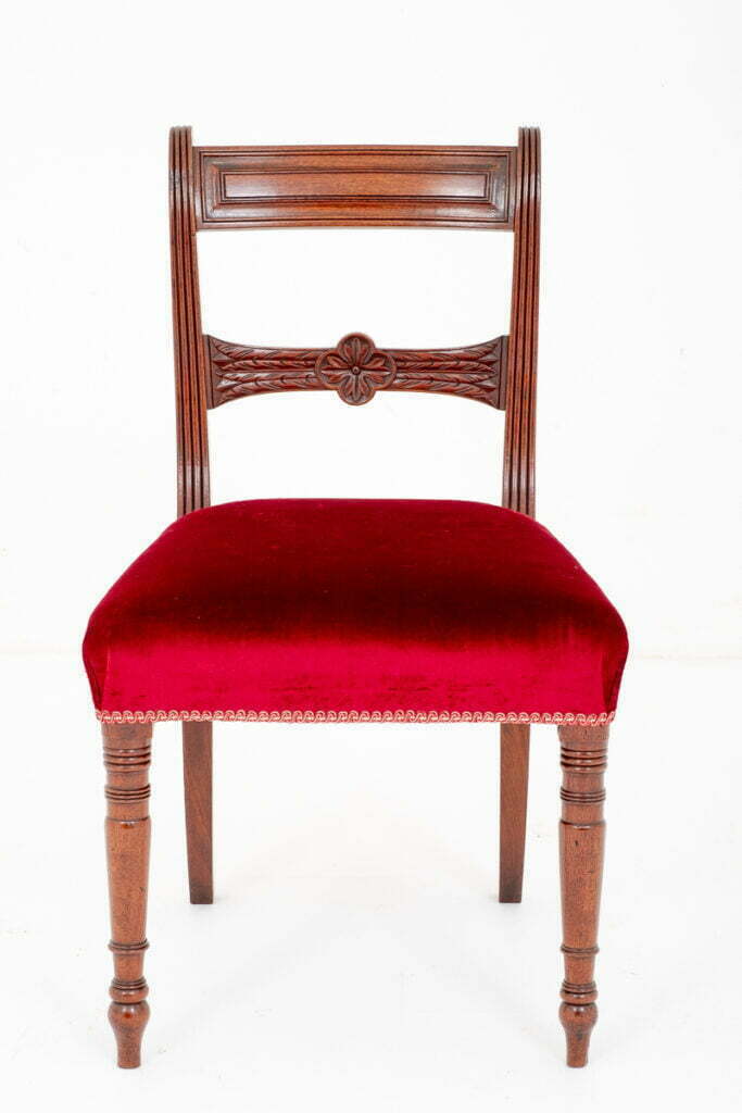 Good Set 8 Mahogany Regency Bar Back Dining Chairs