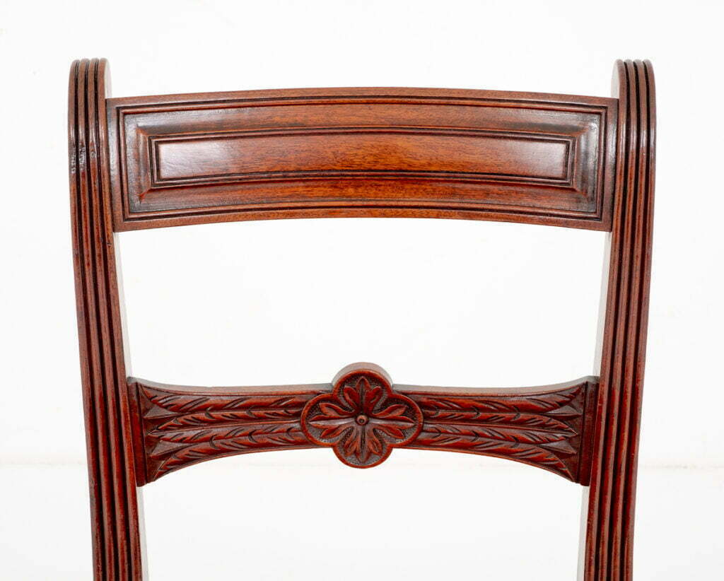 Good Set 8 Mahogany Regency Bar Back Dining Chairs