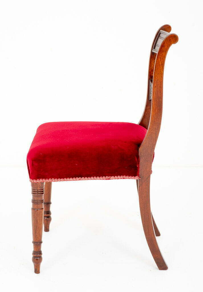 Good Set 8 Mahogany Regency Bar Back Dining Chairs