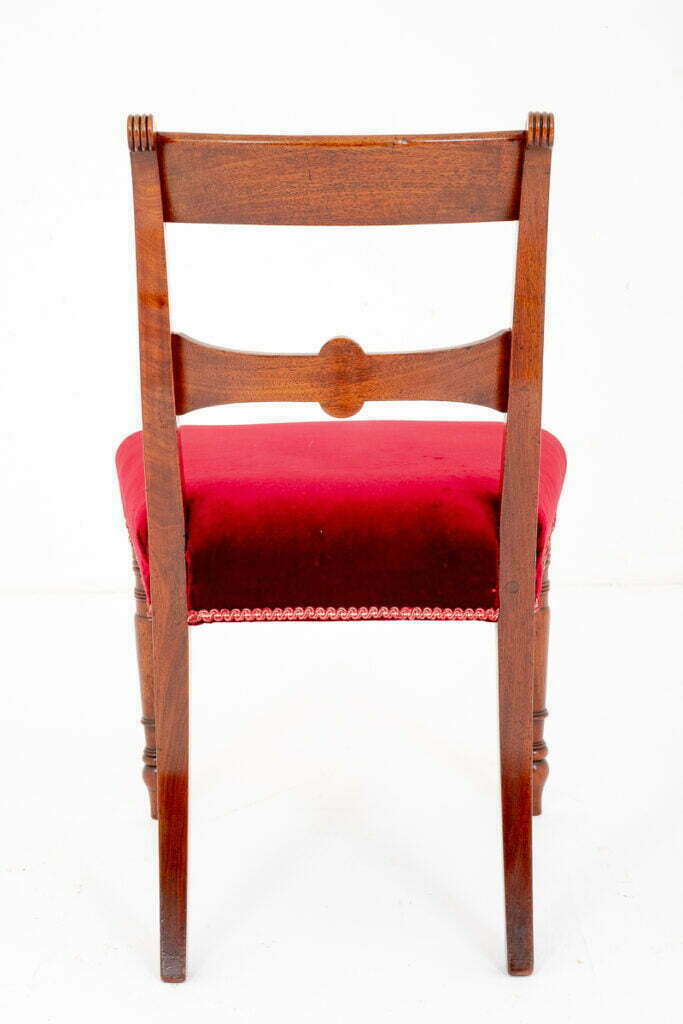 Good Set 8 Mahogany Regency Bar Back Dining Chairs