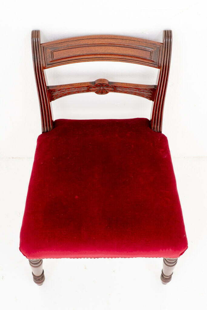 Good Set 8 Mahogany Regency Bar Back Dining Chairs