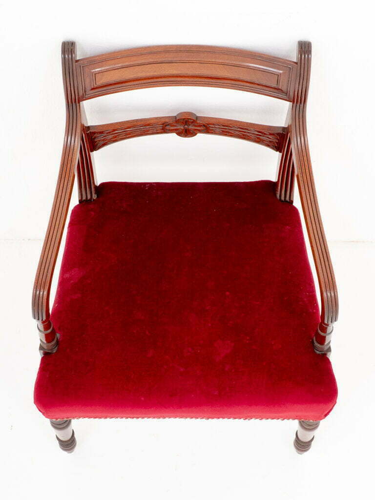Good Set 8 Mahogany Regency Bar Back Dining Chairs
