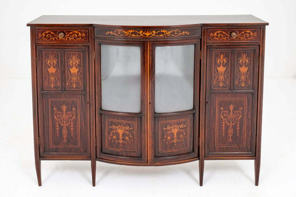 Superb Edwards and Roberts Sheraton Revival Inlaid Side Cabinet
