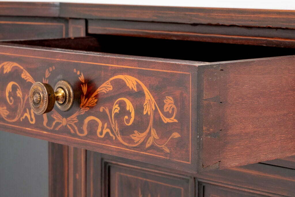 Superb Edwards and Roberts Sheraton Revival Inlaid Side Cabinet