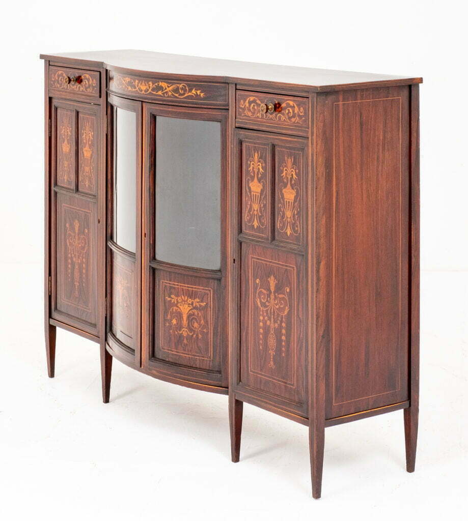 Superb Edwards and Roberts Sheraton Revival Inlaid Side Cabinet