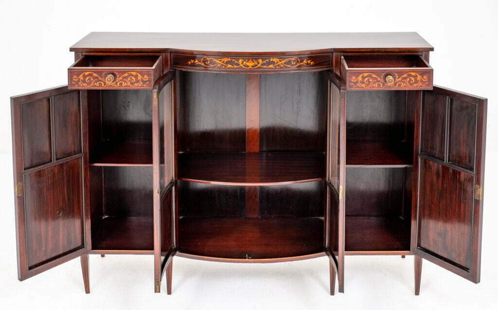 Superb Edwards and Roberts Sheraton Revival Inlaid Side Cabinet