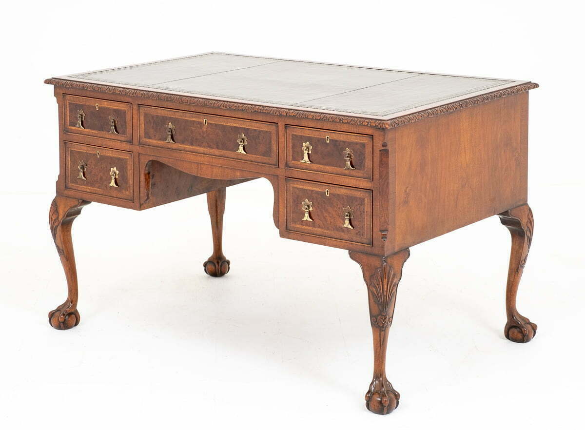 Walnut Chippendale Style Writing Table