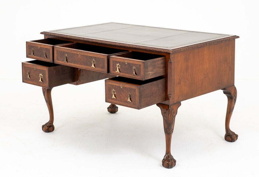 Walnut Chippendale Style Writing Table